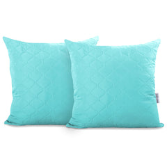 Set 2 huse perne decorative matlasate, Axel, 70 g/m2, Turcoaz