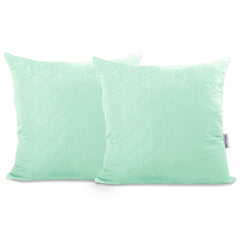 Set 2 huse perne decorative matlasate, Axel, 70 g/m2, Verde menta
