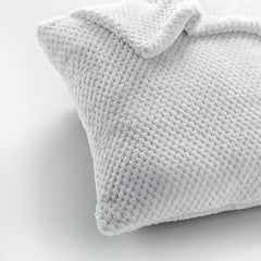 Set 2 huse pernute decorative cu fermoar, Henry, 240 g/m2, Alb