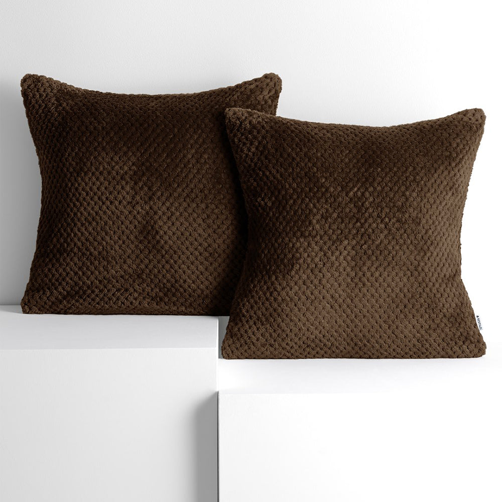 Set 2 huse pernute decorative cu fermoar, Henry, 240 g/m2, Maro
