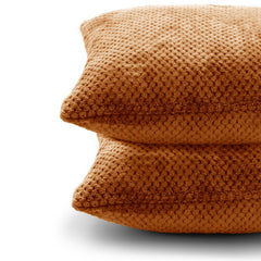 Set 2 huse pernute decorative cu fermoar, Henry, 240 g/m2, Portocaliu
