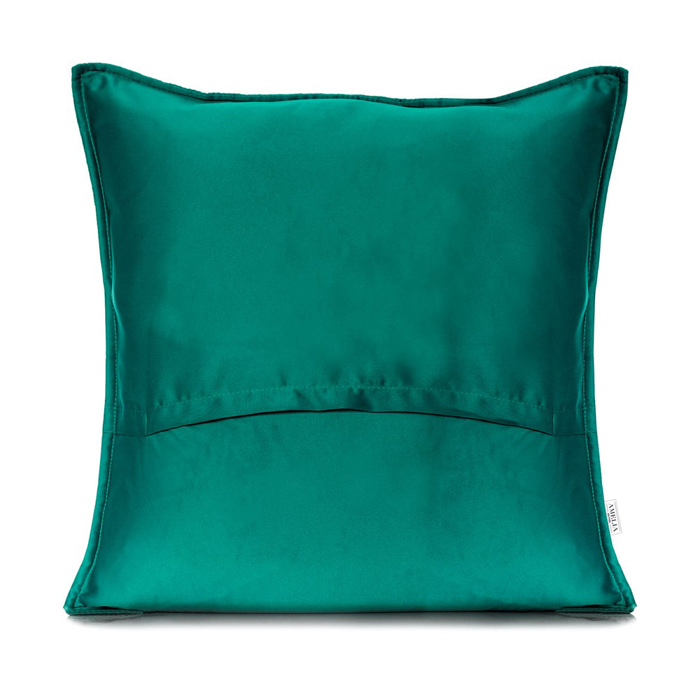 Set 2 huse perne decorative matlasate cu fermoar, Carmen, 90 g/m2, Verde