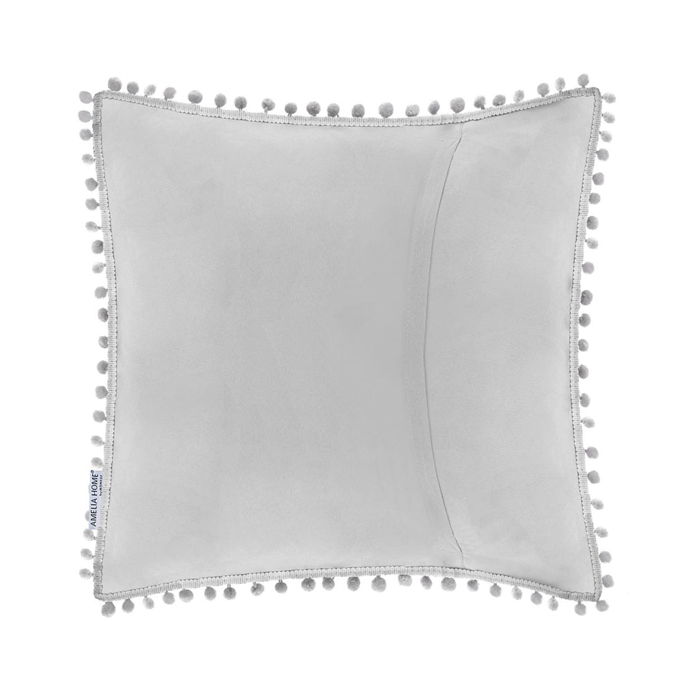 Set 2 huse pernute decorative matlasate din microfibra, Meadore, 70 g/m2, Gri