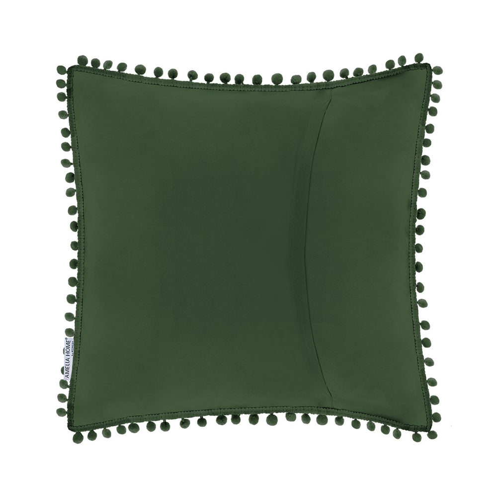 Set 2 huse pernute decorative matlasate din microfibra, Meadore, 70 g/m2, Verde