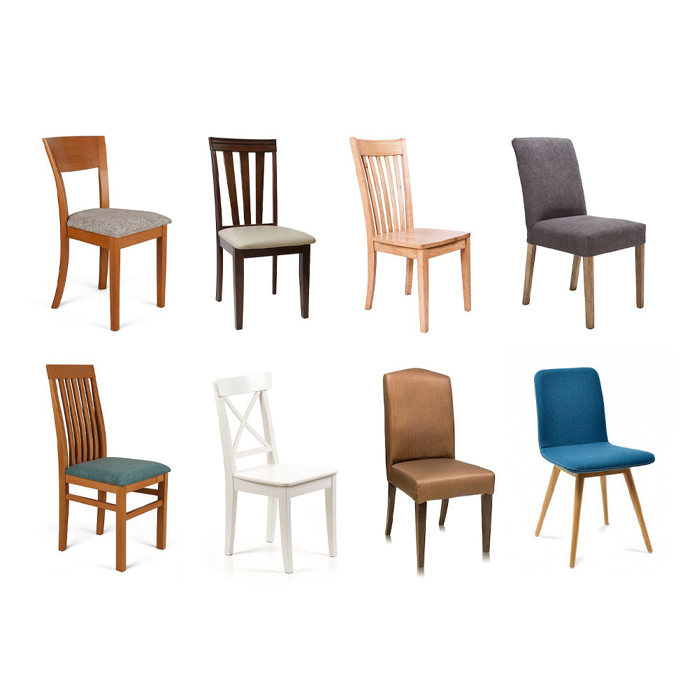 Set 6 huse pentru scaun din catifea cu elastic spatar si sezut, 190 g/m2, Sento, 48x48x58x10 cm, bej deschis
