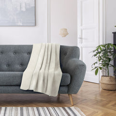 Patura din bumbac model clasic, Virkkuu, 430 g/m2, ecru