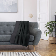 Patura din bumbac model clasic, Virkkuu, 430 g/m2, negru