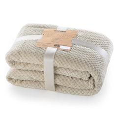 Patura in stil modern cu model jacquard in relief, Henry, 240 g/m2, cappuccino