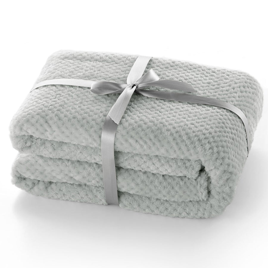 Patura in stil modern cu model jacquard in relief, Henry, 240 g/m2, gri