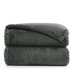 Patura in stil modern cu model jacquard in relief, Henry, 240 g/m2, gri inchis