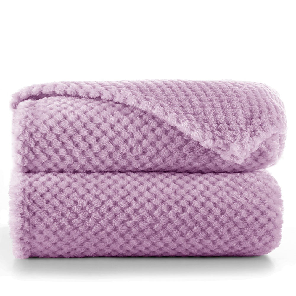 Patura in stil modern cu model jacquard in relief, Henry, 240 g/m2, lila