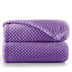 Patura in stil modern cu model jacquard in relief, Henry, 240 g/m2, mov