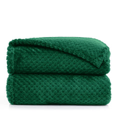 Patura in stil modern cu model jacquard in relief, Henry, 240 g/m2, verde