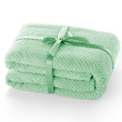 Patura in stil modern cu model jacquard in relief, Henry, 240 g/m2, vernil