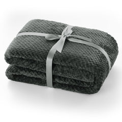 Patura in stil modern cu model jacquard in relief, Henry, 240 g/m2, gri inchis