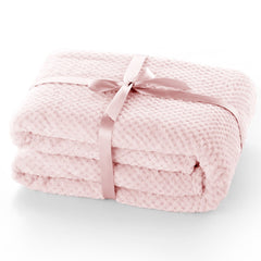 Patura in stil modern cu model jacquard in relief, Henry, 240 g/m2, roz pudra