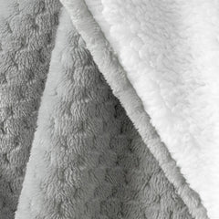 Patura in relief jacquard cu motiv modern, Shleepy, 400 g/m2, gri