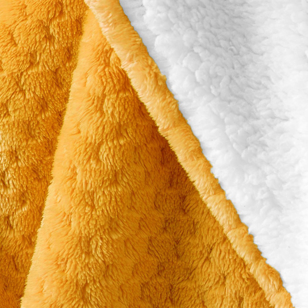 Patura in relief jacquard cu motiv modern, Shleepy, 400 g/m2, portocaliu