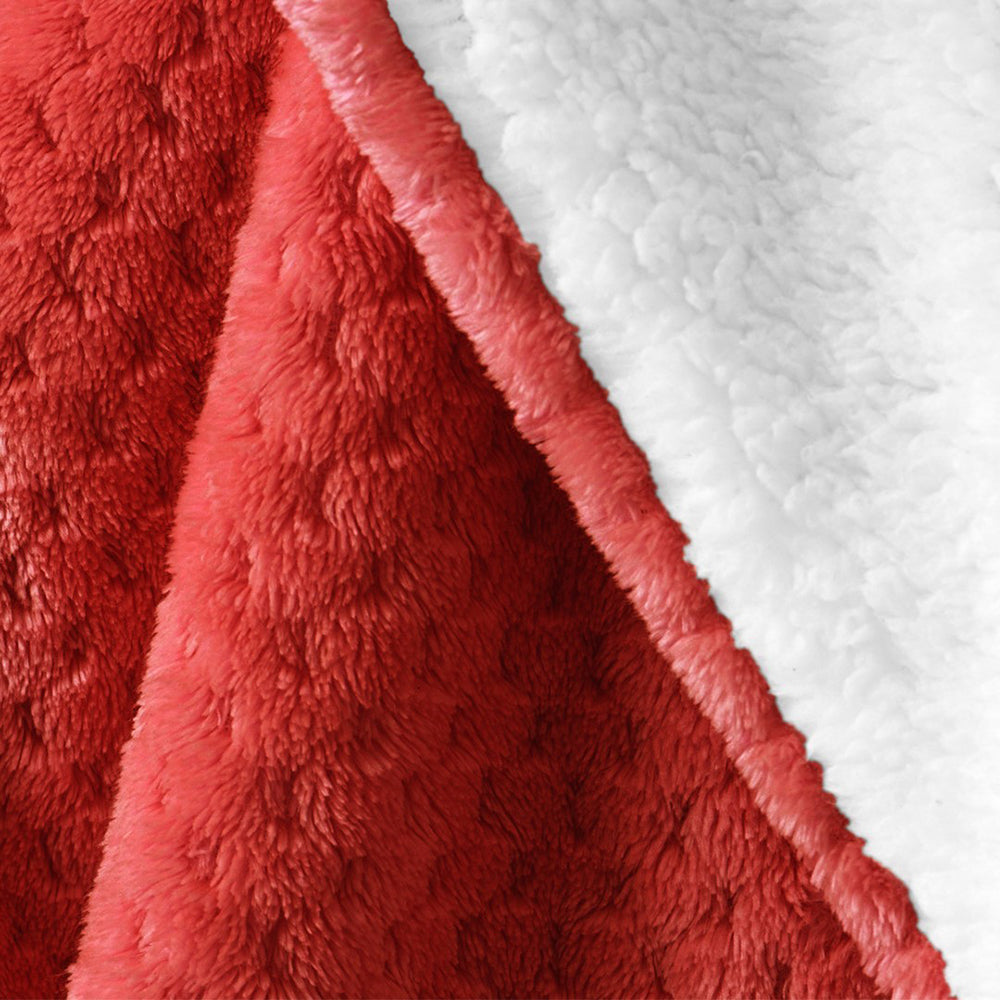 Patura in relief jacquard cu motiv modern, Shleepy, 400 g/m2, rosu