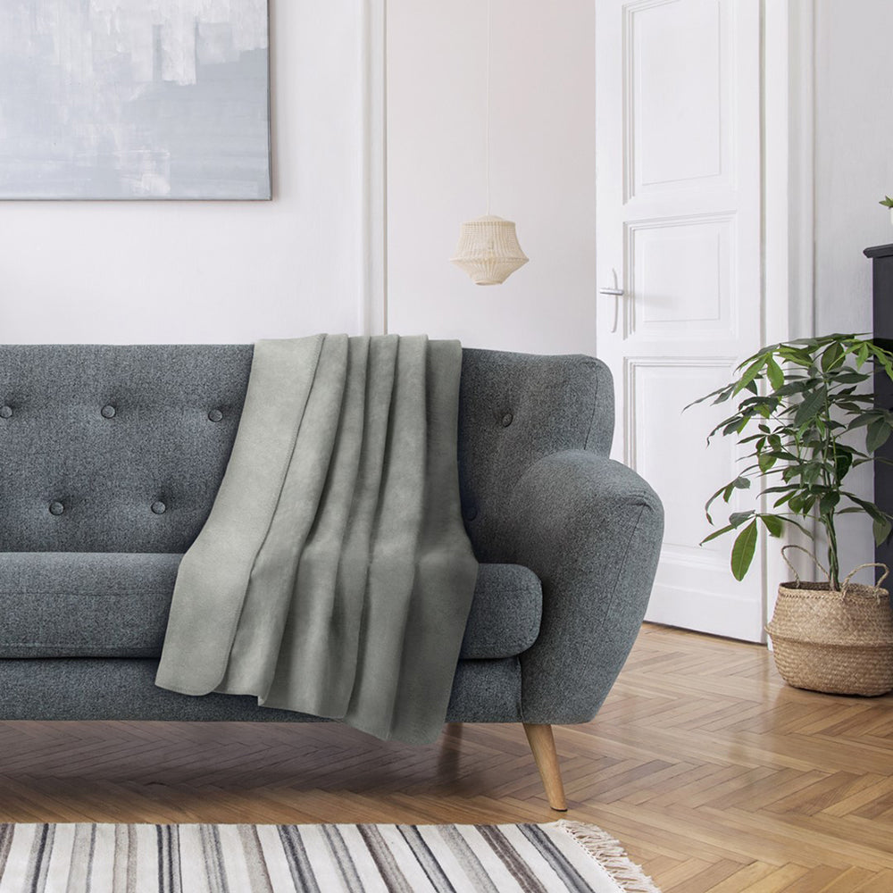 Patura din bumbac model clasic, Virkkuu, 430 g/m2, gri deschis