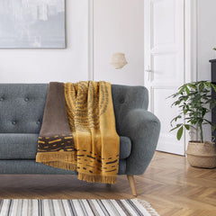 Patura din bumbac model infinity, Zaria, 430 g/m2, mustar
