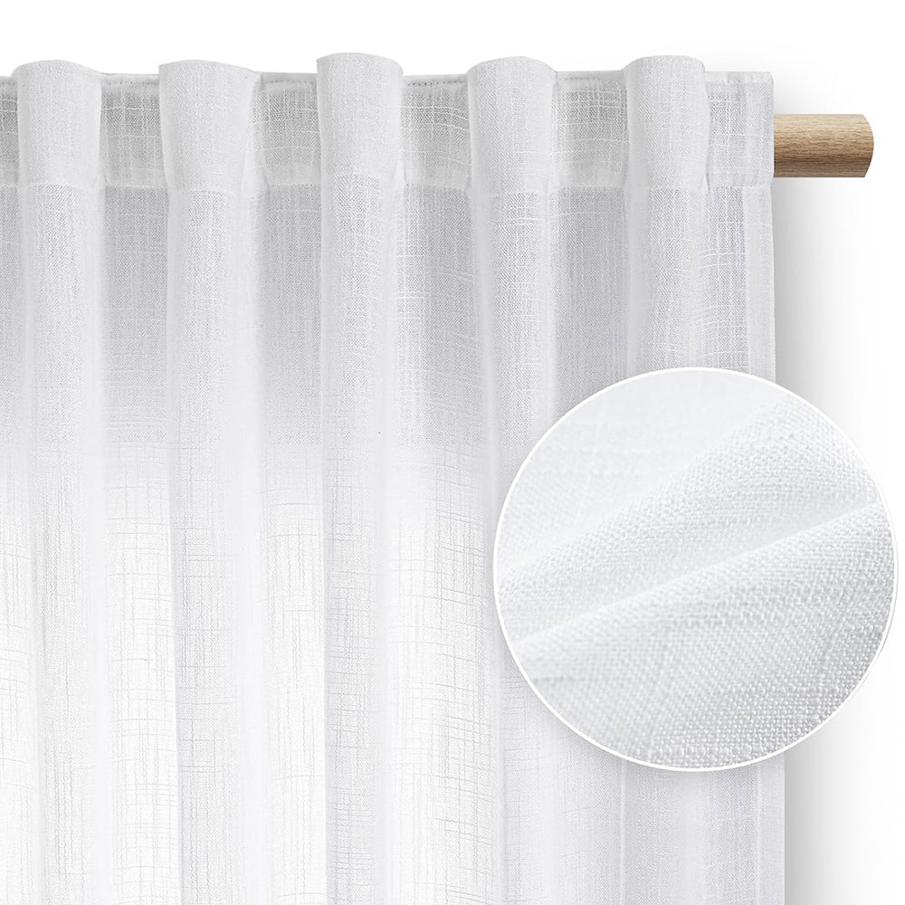 Perdea tip tesatura in cu rejansa multifunctionala, Vlatka, densitate 200 g/m2, alb