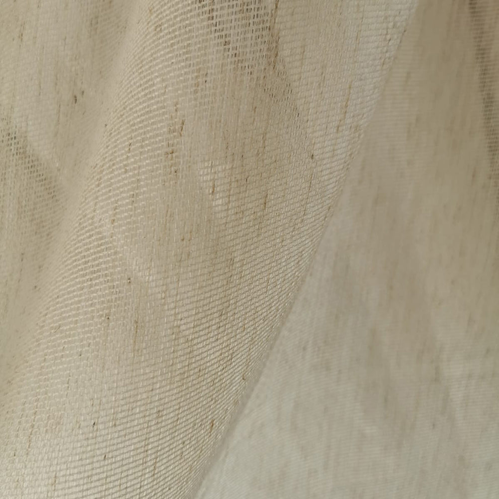 Perdea textura in cu rejansa din bumbac tip fagure, Tamiano, Bej