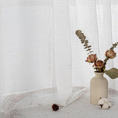 Perdea tip tesatura in cu rejansa tip tunel, stil modern, Lienz, densitate 75 g/m2, bej