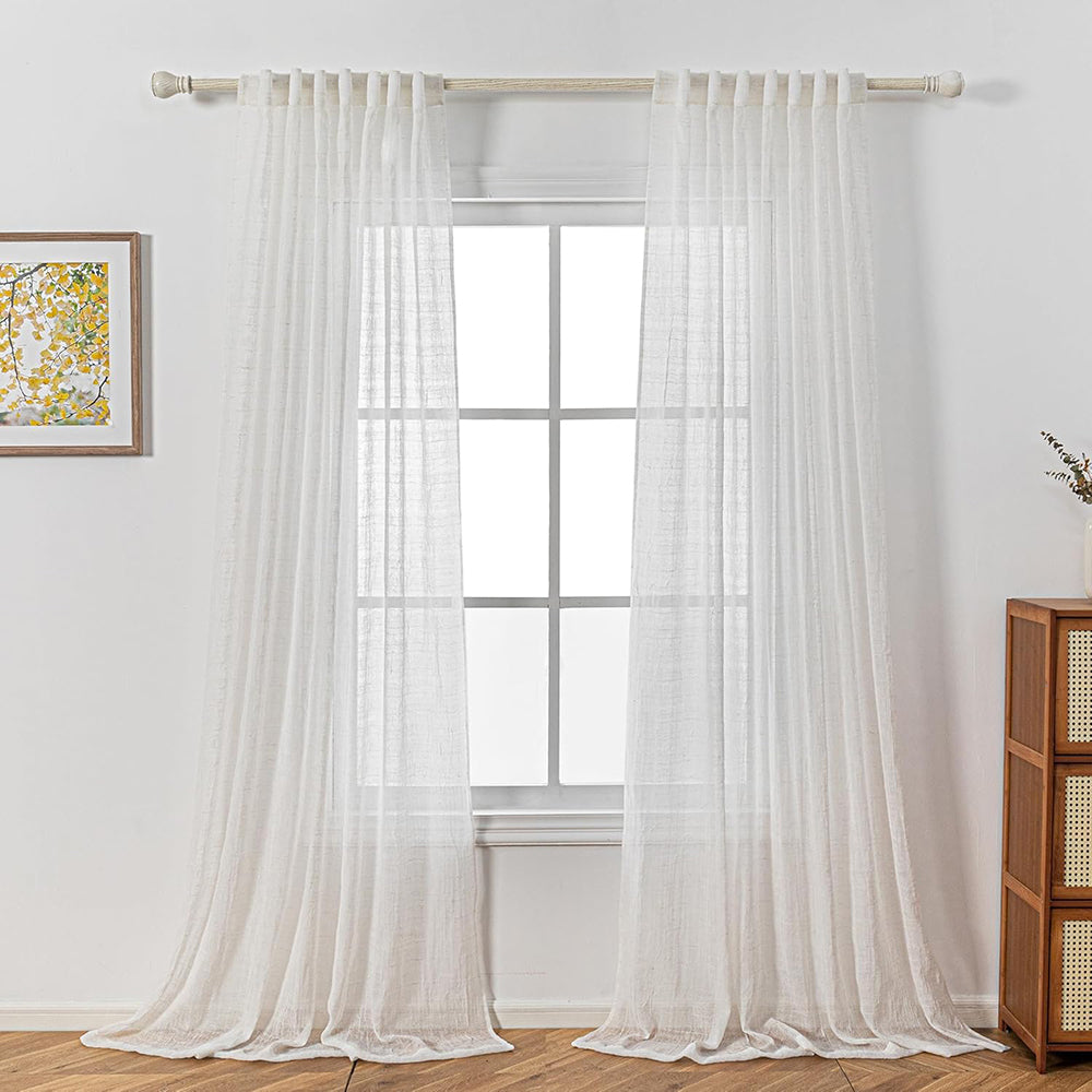 Perdea tip tesatura in cu rejansa tip tunel, stil modern, Lienz, densitate 75 g/m2, bej