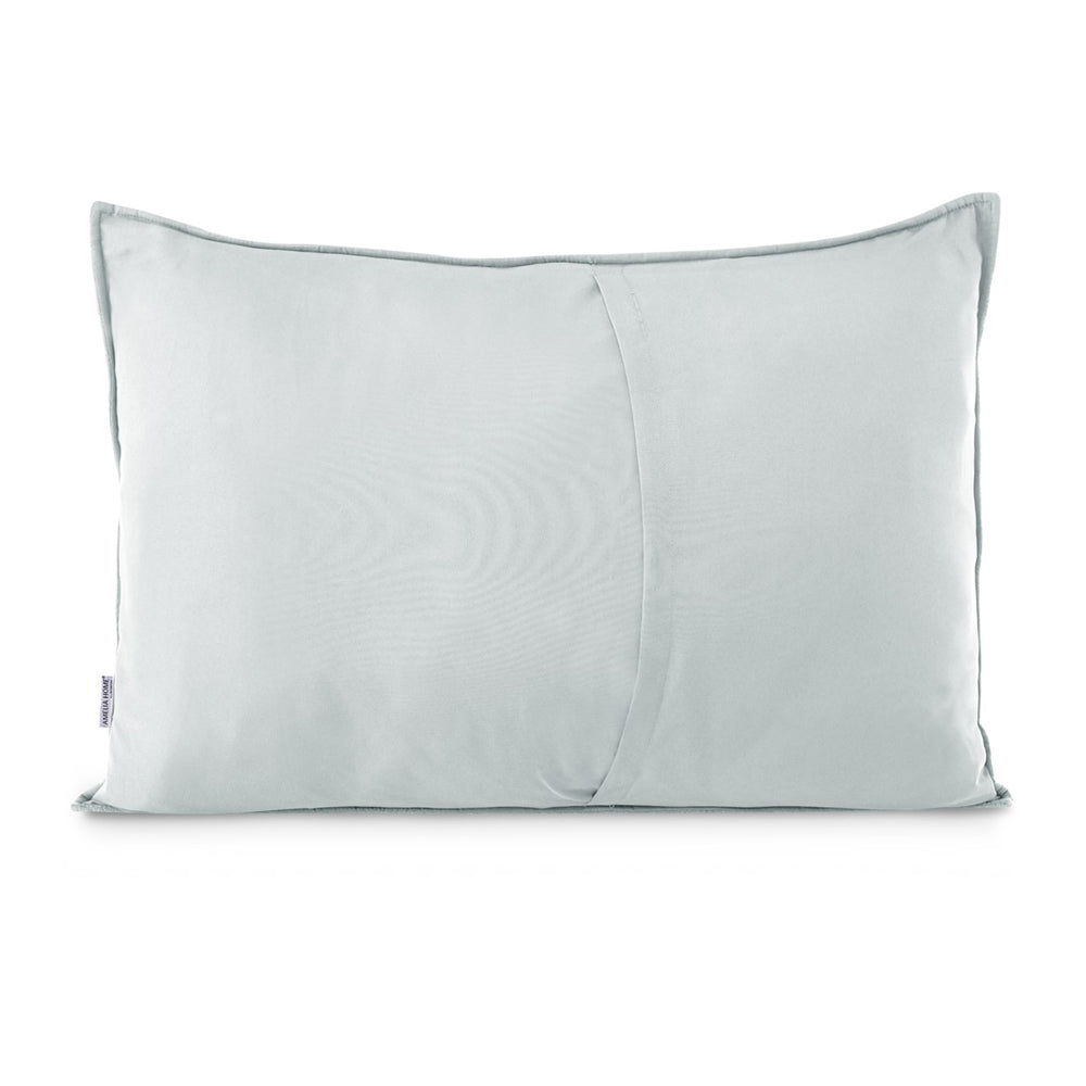 Perna decorativa matlasata din catifea cu model brodat, 180 g/m2, Palsha, Gri deschis