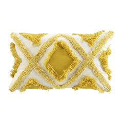 Perna decorativa din bumbac stil boho, Marissa, 154 g/m2, galben