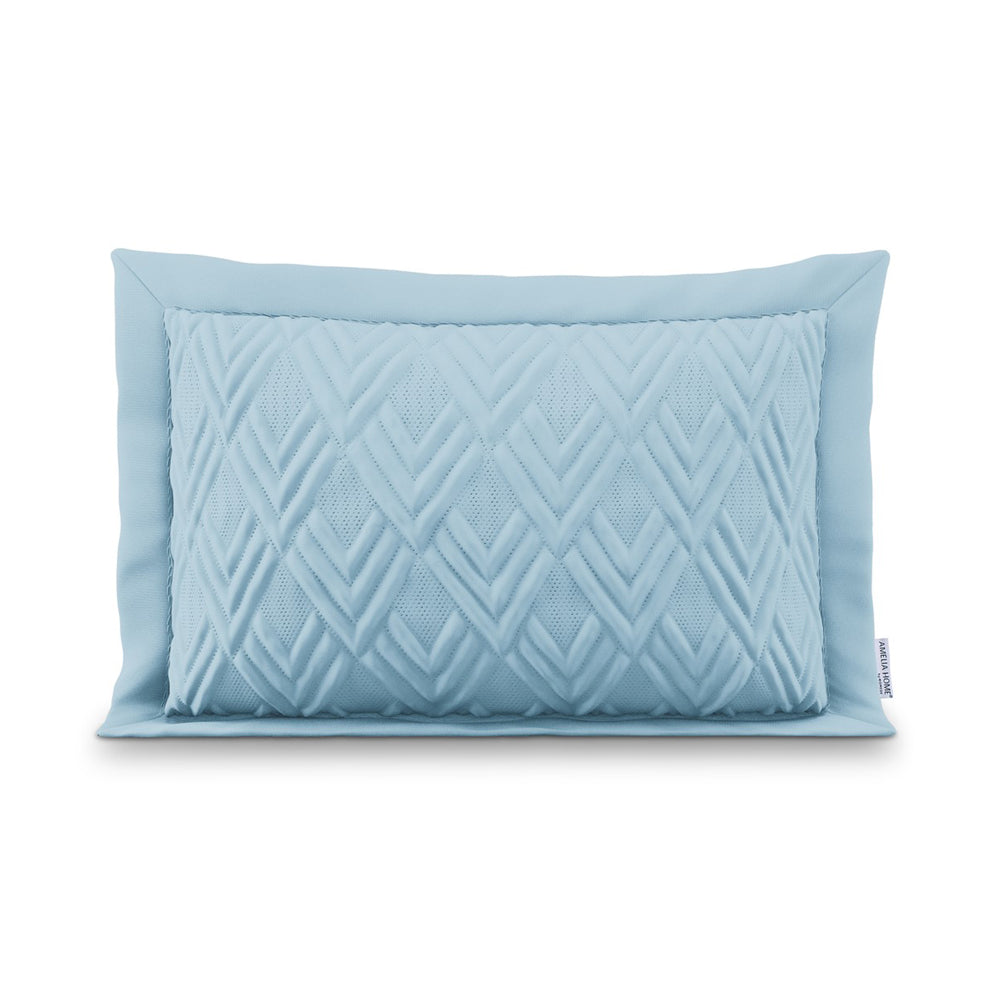 Perna decorativa usor matlasata din microfibra, Ophelia, 70 g/m2, Bleu