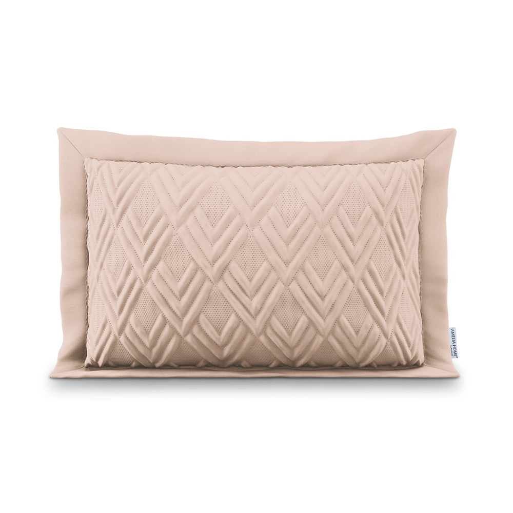 Perna decorativa usor matlasata din microfibra, Ophelia, 70 g/m2, Roz pudra