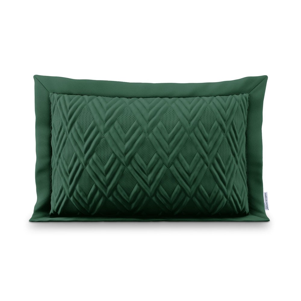 Perna decorativa usor matlasata din microfibra, Ophelia, 70 g/m2, Verde