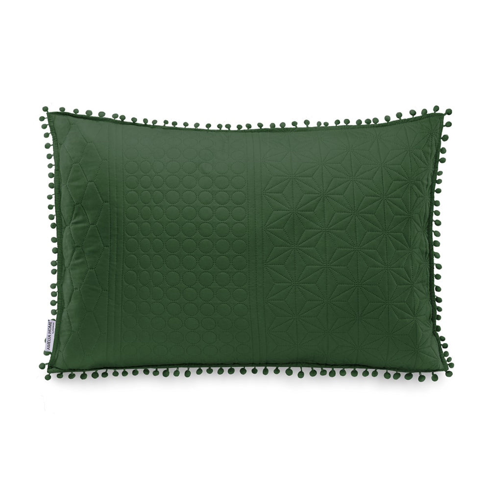 Perna decorativa matlasata din microfibra, Meadore, 70 g/m2, Verde
