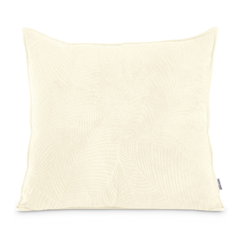 Perna decorativa matlasata din catifea cu model brodat, 180 g/m2, Palsha, Bej