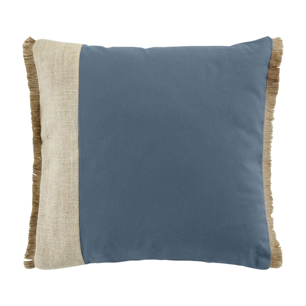 Perna decorativa din bumbac stil boho, Greenybel, 200 g/m2, bleu