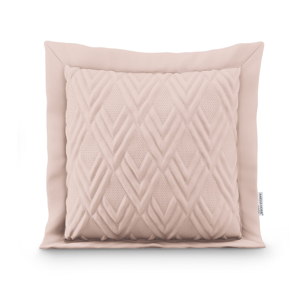 Perna decorativa usor matlasata din microfibra, Ophelia, 70 g/m2, Roz pudra