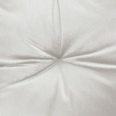 Perna matlasata pentru scaun din catifea cu snururi, 210 g/m2, Aleksa, alb, 40x40 cm