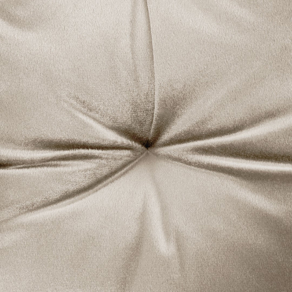 Perna matlasata pentru scaun din catifea cu snururi, 210 g/m2, Aleksa, crem, 40x40 cm
