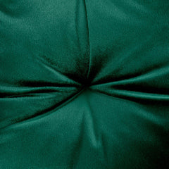 Perna matlasata pentru scaun din catifea cu snururi, 210 g/m2, Aleksa, verde, 40x40 cm