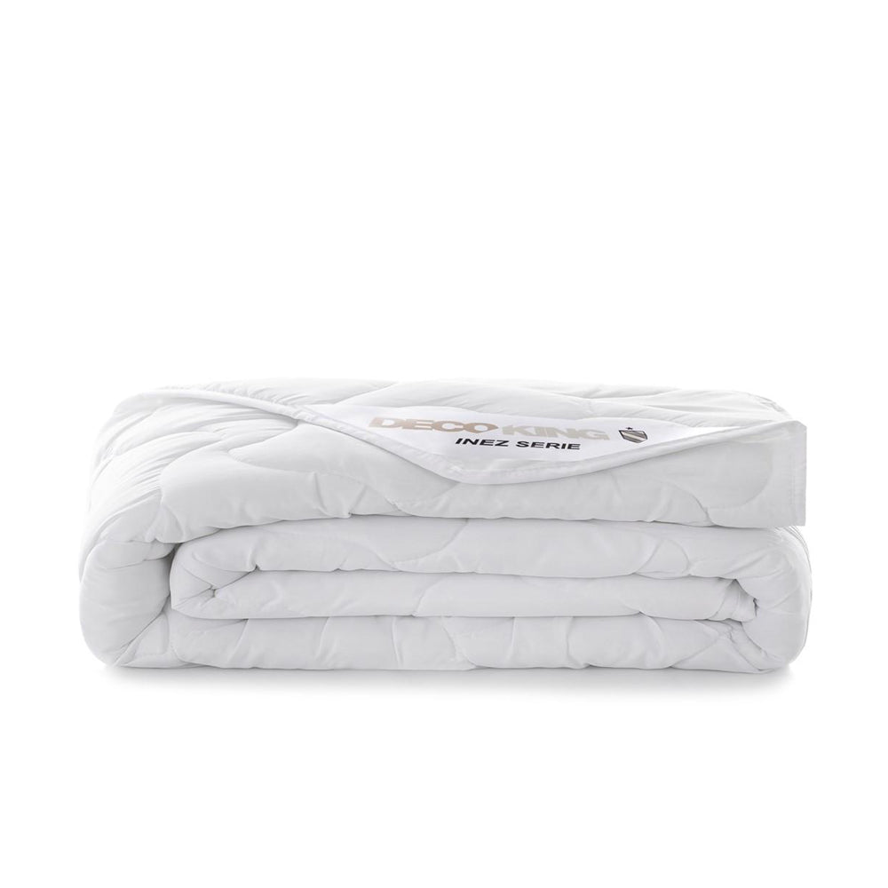 Pilota din microfibra matlasata pentru 4 anotimpuri stil modern, Inez, 72 g/m2, alb