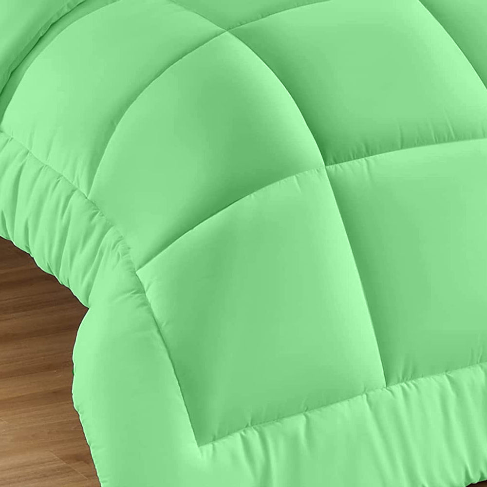 Pilota matlasata cu umplutura microfibra si invelis din bumbac ranforce pentru vara, 200 g/mp, verde deschis