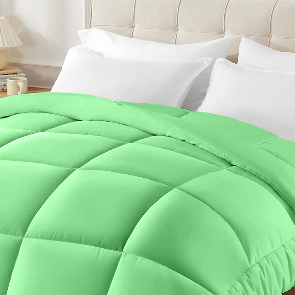Pilota matlasata cu umplutura lana si invelis din bumbac ranforce pentru iarna, 400 g/mp, verde deschis