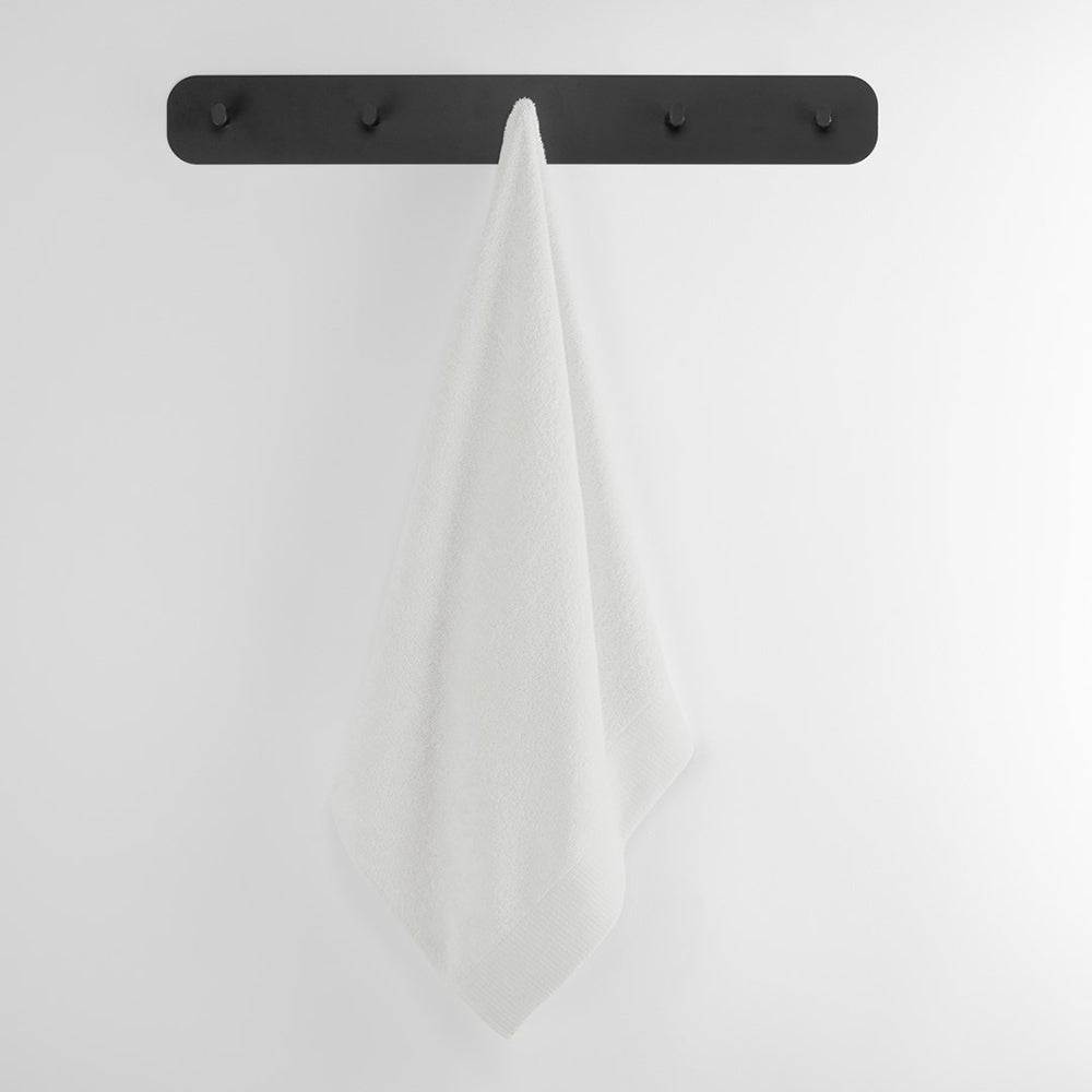 Set 6 prosoape de baie stil modern din bumbac 100%, 450 g/mp, Amari, 2x70x140 cm, 4x50x100 cm, alb