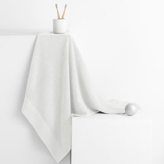 Set 6 prosoape de baie stil modern din bumbac 100%, 450 g/mp, Amari, 2x70x140 cm, 4x50x100 cm, alb