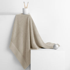 Set 6 prosoape de baie stil modern din bumbac 100%, 450 g/mp, Amari, 2x70x140 cm, 4x50x100 cm, bej