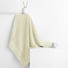 Set 6 prosoape de baie stil modern din bumbac 100%, 450 g/mp, Amari, 2x70x140 cm, 4x50x100 cm, ecru