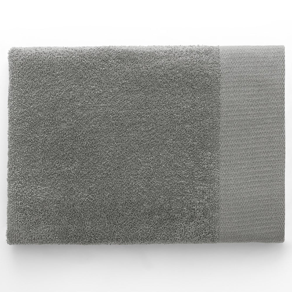 Set 6 prosoape de baie stil modern din bumbac 100%, 450 g/mp, Amari, 2x70x140 cm, 4x50x100 cm, gri
