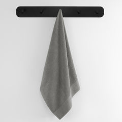 Set 6 prosoape de baie stil modern din bumbac 100%, 450 g/mp, Amari, 2x70x140 cm, 4x50x100 cm, gri